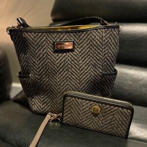 Spartina 449 Chevron Pattern Shoulder Bag and Wallet